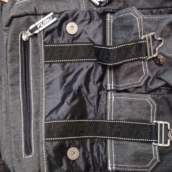 Vintage Fubu Black Denim Backpack - Picture 3 of 10